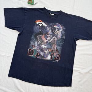 Vintage Denver Broncos Terrell Davis Heavyweight T-Shirt - XL